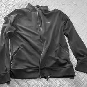 Reebok Play Dry Mens Zippered Sports Jacket in Black size Medium